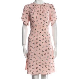 💐Kate Spade floral knee length dress size small  US 4 - soft pink floral